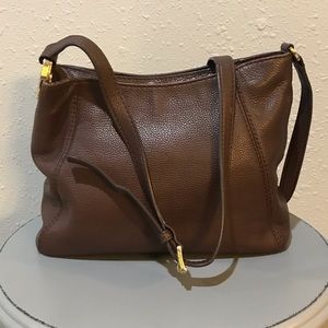 Michael Kors brown leather shoulder bag